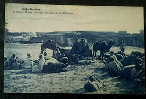 LIBIA ITALIANA carovana CADAMES (Cartolina) Viaggiata 1919 - Picture 1 of 2