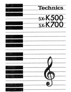 Technics SX-K500 SX-K700 Keyboard Owners Instruction Manual - Picture 1 of 1