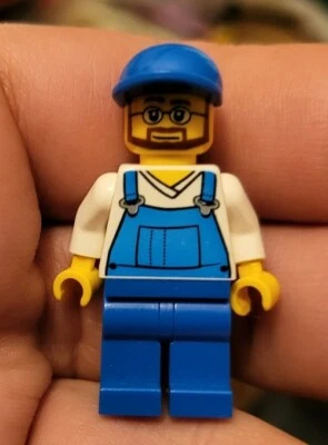 Lego 4432 Garbage Truck Man Minifigure Town City Traffic Blue Overalls cty0268 - Image 1 of 3