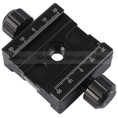 ISHOOT Metal Double-sided Clamp for AS 39mm Camera Tripod Ball Head Quick Release Plate