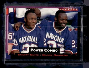 1993 Pro Set Power #1 Emmitt Smith / Barry Sanders Combos Gold Dallas Cowboys - Picture 1 of 2