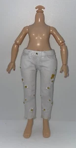 Rainbow High Delilah Fields Doll Outfit Long Pants White Daisy Embroidered Jeans - Picture 1 of 8
