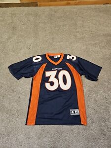 Vintage Denver Broncos Starter Terrell Davis Blue Jersey #30 Mens Size 46 Medium