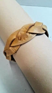 F R I N D S H I P  MYSTERY  Bracelets - NATURAL TAN ~ All Leather ~ HAND MADE ~ - Bild 1 von 4