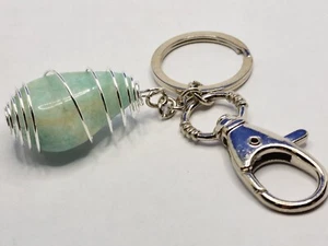 Portachiavi con AMAZZONITE pietra naturale chakra yoga aura cristalloterapia zen - Imagen 1 de 4