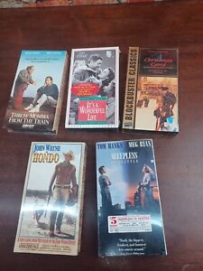  90s VHS Movies Lot Of 5 New Hondo, Christmas Carol, It's A Wonderful Life& more