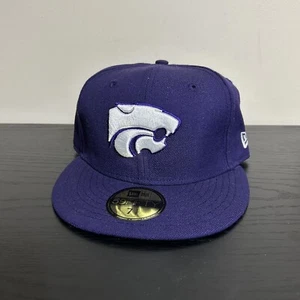 Kansas State Wildcats Hat New Era 59fifty 7 1/4 Fitted Purple 100% Wool K State - Picture 1 of 9