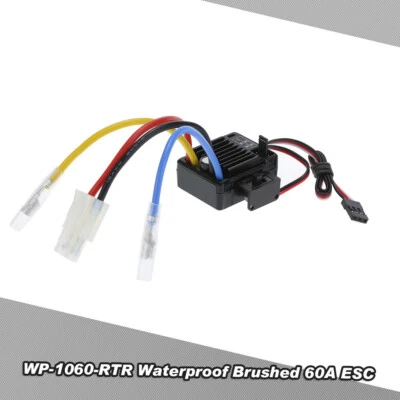 WP-1060-RTR Brushed 2S-3S 60A ESC Waterproof for Tamiya Traxxas 1/10 RC Car A3J5 - Image 1 of 4