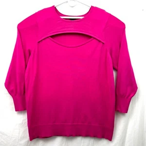 Suéter Torrid Pullover Ajustado Cuello Redondo Pecho Abierto Mujer + Talla 3 Rosa Caliente - Imagen 1 de 7