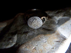 anitiker-Damen-Freimaurer-Ring-15kt-625-Gold-Silber-um-1800-1900 - Picture 1 of 9