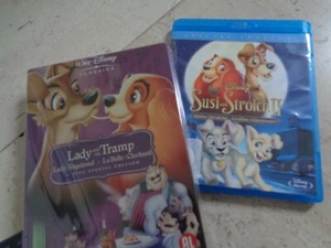 LADY AND THE TRAMP *very rare* 3 Disc SteelBook Blu-ray DVD DISNEY +Part2 SEQUEL - Picture 1 of 6