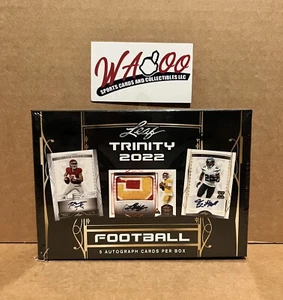 2022 Leaf Trinity Football NFL Factory Sealed Hobby Box 5 Autos Per Box!! - Picture 1 of 3