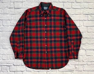 Pendleton Plaid Long Sleeve Wool Shirt Mens L Made in USA VTG - Picture 1 of 6
