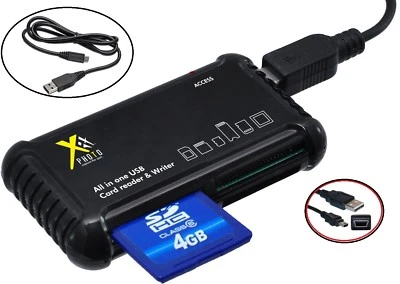 Memory Card Reader - Writer Combo Kit For Panasonic Lumix DC-FZ80 DMC-FZ2500 - Image 1 of 4