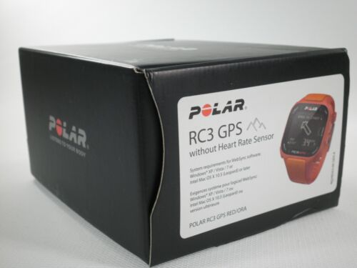 POLAR RC 3 GPS RED/ORA WATCH SPORT EXERCISE RUN FITNESS 90047381 NEW