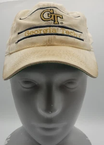 Georgia Tech Vintage 90s Hat Split Bar The Game Distressed Baseball Cap 1990s - Picture 1 of 9