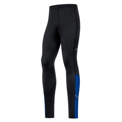 Gore Wear R3 Thermo Tights Herren Black Ultramarine Blue Laufhose Schwarz Blau