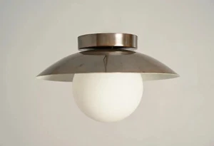 1 Light Globe Mid Century Brass Sputnik chandelier light Fixture - Picture 1 of 5