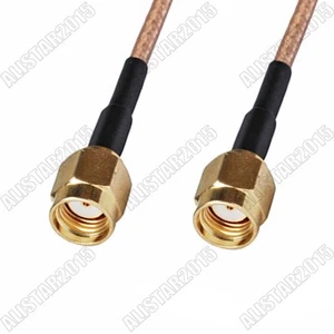 RP-SMA macho enchufe a RP-SMA macho (pin hembra) conector coleta cable coaxial RG316 - Imagen 1 de 4