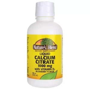 Nature's Blend Liquid Calcium Citrate with D3 - Blueberry 16 oz Liquid - Picture 1 of 2