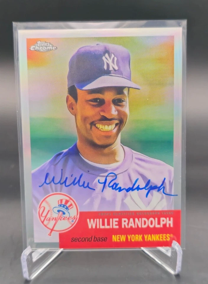 2022 Topps Chrome Platinum Anniversary Refractor 124 /199 Willie Randolph Auto - Image 1 of 3