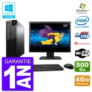 PC LENOVO M82 SFF Bildschirm 22 " G640 RAM 4Go Scheibe 500Go Dvd-Brenner Wifi W7 - Bild 1 von 1