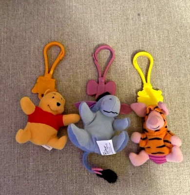 Set of 3 Vintage 2000 Keychain Backpack Clips Disney Tigger Movie McDonalds Toy - Image 1 of 4