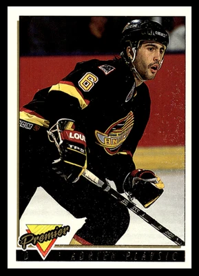1993  Topps Premier Adrien Plavsic #201 Vancouver Canucks Gold NHL Hockey - Image 1 of 2