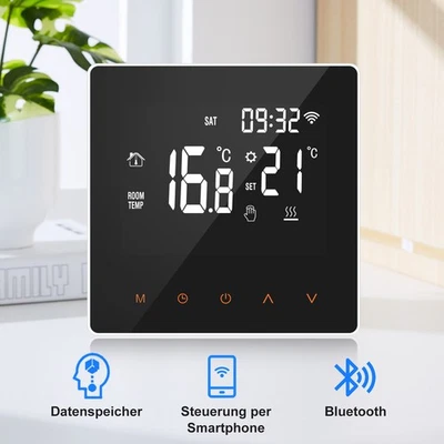 Digital wifi Thermostat Fussbodenheizung Raumthermostat Fußbodenheizung WLAN DE - Bild 1 von 4