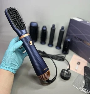 6 in 1 Haartrocknerbürste Heißluft Lockenwickler Glätteisen Schnelltrocknend High Speed Salon - Bild 1 von 24