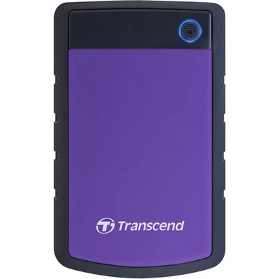 Disco duro externo púrpura resistente a golpes Transcend 4 TB StoreJet 25H3 USB 3.1 Foto 1 de 3