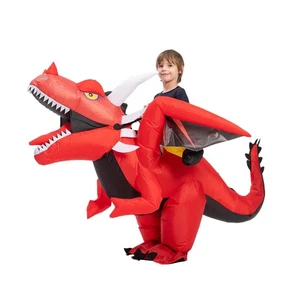 Kids Inflatable Dragon Costume Ride On Halloween Blow Up Costumes for Boys Th... - Picture 1 of 6