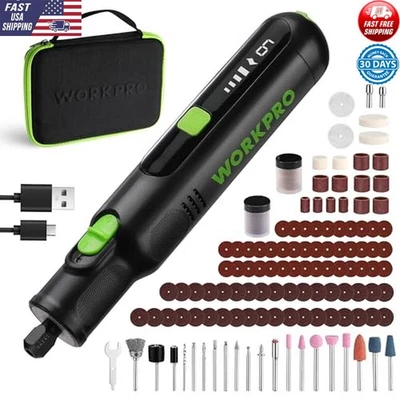 Cordless Rotary Tool with 117 Accessories 6 Speeds Type-C Charging LED Light New - Image 1 of 4