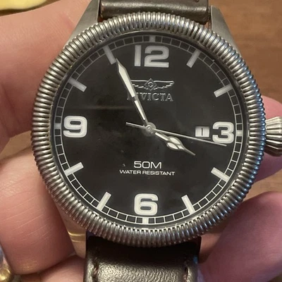 Especialidad, Reloj Invicta Hombre, 1460, Esfera Plateada/Negro, Borde Moneda 45 mm, Qtz Suizo Foto 1 de 4