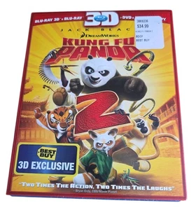 Kung Fu Panda 2 Three-Disc Combo Blu-Ray 3D, Blu-Ray DVD + Digital Copy New - Picture 1 of 5