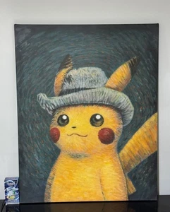 Van Gogh Pikachu XL Canvas Art senza cornice 95x75cm Pokemon ufficiale con certificato - Foto 1 di 3