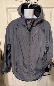 Calvin Klein Womens Performance Hooded Raincoat. Gray and black Color. Size 1X - Picture 1 of 10
