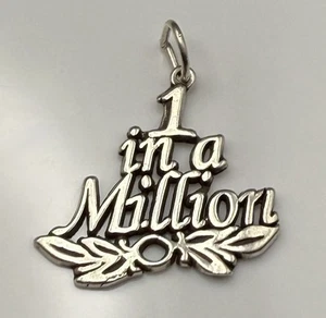 Sterling Silver 1 In A Million Pendant Charm - Picture 1 of 5