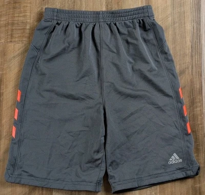 Pantalones Cortos Adidas Niños 4&Up 3 Rayas Naranja Neón/Gris Malla Activa Talla 7X Foto 1 de 4