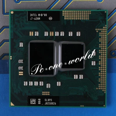 For Intel Core i7-620M 2.66 GHz Socket G1 2 cores SLBTQ 4 MB CPU Processor - Image 1 of 4