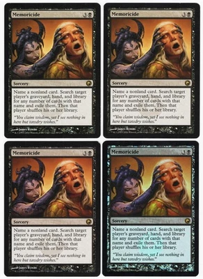 Memoricide x4 4x 2010 Scars of Mirrodin PLAYSET (1 FOIL, 3 Reg) Rare MTG NM AZ1 - Image 1 of 2