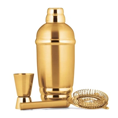 Lenox 894421 Tuscany Classics Gold Cocktail Shaker & Strainer Set - Image 1 of 2