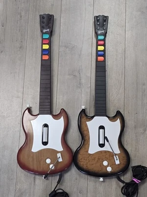 Edición Especial Playstation 2 PS2 Grano Madera SG Gibson Guitarras Rojo Octano Lote Foto 1 de 2