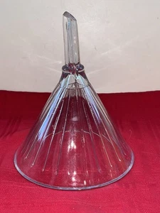 VINTAGE MOONEY AIR VENT 16 OZ THICK FLUTED GLASS 7” FUNNEL NO DAMAGE - Picture 1 of 9