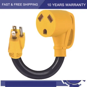 15 Amp to 30 Amp RV Adapter Cord 12 Inch, 5-15P to TT-30R Dogbone Electrical - Picture 1 of 7