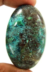 130,40 ct natürlicher blauer Azurit loser Edelstein Cabochon Draht Wickelstein - 14620 - Bild 1 von 2