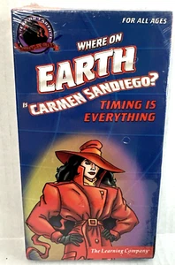 WHERE ON EARTH IS CARMEN SANDIEGO Timing is Everything VHS Video Tape New Sealed - Picture 1 of 4