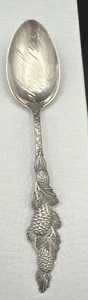 SOUVENIR LÖFFEL Sterlingsilber Watson Floral Serie Tannenzapfen Cody Wyoming - Bild 1 von 4