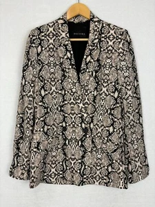 Decjuba Womens Jacket Sz 10 Snake Skin Animal Print Double Breasted Coat Blazer - Picture 1 of 9