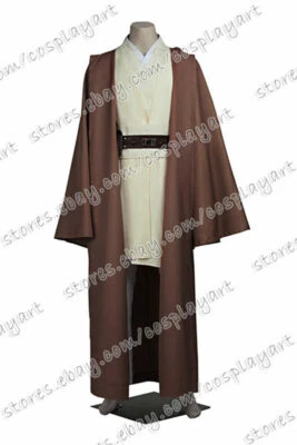Star Wars Cosplay Obi Wan Kenobi Caballero Jedi Disfraz Conjunto Completo Unifrom Foto 1 de 4